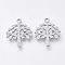 Tarnish Resistant 201 Stainless Steel Pendants, Laser Cut Pendants, Tree, Stainless Steel Color, 17x14x1mm, Hole: 1.4mm