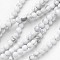 Natural Howlite Beads Strands, Frosted, Round, 4mm, Hole: 1mm, about 91pcs/strand, 14.5~15 inch