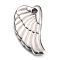 Non-Tarnish 304 Stainless Steel Pendants, Wing, Stainless Steel Color, 13x6.5x1.8mm, Hole: 1.2mm