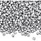 NBEADS About 2000 Pcs Silver Cube Seed Beads, 3x3x3~7mm Paint Glass Seed Beads Metallic Color Pony Beads Mini Baking Paint Spacer Loose Beads for DIY Craft Bracelet Necklace Jewelry Making