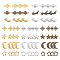 Zinc Alloy Cabochons & Links & Cabochon Enamel Settings, Mixed Shapes, Mixed Color, 108pcs/bag