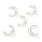 Gradient Handmade Lampwork Beads, Moon, Clear AB, 16.5x13x5.5mm, Hole: 1mm