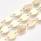 Handmade Brass Oval Link Chains, Real 18K Gold Plated, Soldered, with Spool, 8x5.5x0.3mm, about 32.8 Feet(10m)/roll