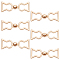 6Pcs Alloy Snap Lock Clasps, Clips for Cheongsam Making, Golden, 70x22x3mm, Inner Diameter: 21x16mm