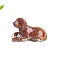Resin Dog Display Decoration, with Natural Lapis Lazuli Chips inside Statues for Home Office Decorations, 48x30mm