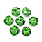 Pointed Back Glass Rhinestone Cabochons, Faceted, Back Plated, Square, Light Green, 10x10x4.5mm
