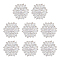 1-Hole Brass Micro Pave Clear Cubic Zirconia Shank Button, Flower, Platinum, 16x8.5mm, Hole: 1.6mm, 8pcs/box