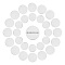 200Pcs 2 Style 316 Surgical Stainless Steel Cabochons, Flat Round, Stainless Steel Color, 100pcs/style