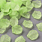 Transparent Frosted Acrylic Pendants, Petaline, Green Yellow, 19.5x16.5x4mm, Hole: 1.5mm