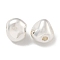 Brass Beads, Triangle, 925 Sterling Silver Plated, 8x7x7mm, Hole: 1.4mm