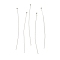 Brass Ball Head Pins, Lead Free & Cadmium Free, 925 Sterling Silver Plated, 45x0.6mm, Head: 1.5mm
