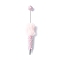 Alloy Beadable Pen, Ball-Point Pen, with Polymer Clay Rhinestone & Plush Pompom & ABS Imitation Pearl, for DIY Personalized Pen with Jewelry Beads, Platinum, Lavender Blush, 155x26mm