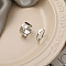 2Pcs Alloy Finger Rings Sets, Platinum, Dolphin, Inner Diameter: 16~19mm
