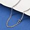 Non-Tarnish 201 Stainless Steel Curb Chains Necklaces, with Lobster Claw Clasps, Stainless Steel Color, 23.6 inch(60cm), 3~3.5mm