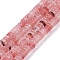 Cherry Quartz Glass  Beads Strands, Rondelle, 6~6.5x2~2.5mm, Hole: 1mm, about 181~191pcs/strand, 15.16~15.35''(38.5~39.1cm)