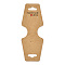 Fold Over Kraft Paper Adhesive Jewelry Display Cards for Necklace & Bracelet Display, Trapezoid with Word Handmade with Love, BurlyWood, 12x4.5x0.04cm, Hole: 1.4mm