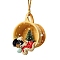 Acrylic Dog Pendant Decorations, for Christmas Tree Home Hanging Ornament, Gold, 80mm