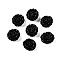 Synthetic Coral Carved Beads, Flower, Dyed, Black, 15x16x8mm, Hole: 1.2mm
