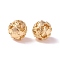Brass Hollow Round Beads, Cadmium Free & Nickel Free & Lead Free, Golden, 10x9mm, Hole: 1.4mm