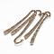 Tibetan Style Alloy Bookmarks, Lead Free and Nickel Free and Cadmium Free, Antique Bronze, 79.5x15.5x2mm, Hole: 2mm