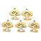 PVD Vacuum Plating 304 Stainless Steel Charms, Laser Cut, Tree of Life, Real 18K Gold Plated, 15x14x1mm, Hole: 1.2mm