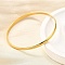 304 Stainless Steel Plain Bangles for Women, Golden, 1/8 inch(0.4cm), Inner Diameter: 2-1/2 inch(6.3cm)