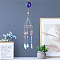 Glass Pendant Decorations, Hanging Suncatchers, with Agate Link and Iron Findings, for Home Car Decorations, Clear AB, 585mm