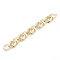 Handmade Transparent Acrylic & CCB Plastic Curb Chains, Twisted Chains, with Glitter Powder, Golden, 29x20x6mm, 39-3/8 inch(100cm)/strand