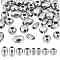 40Pcs 4 Style 201 Stainless Steel Beads, Rondelle/Barrel, Stainless Steel Color, 5~6.5x3~4mm, Hole: 1.2~1.6mm, 10pcs/style