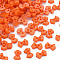 2-Hole Plastic Buttons, Bowknot, Coral, 6x9x2mm, Hole: 1.5mm