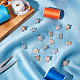 20 шт. 2-х цветные пуговицы из сплава с 1 отверстиями DIY-GA0003-63-4