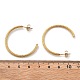 Серьги-гвоздики в форме буквы С из нержавеющей стали 304 EJEW-R017-03G-04-4