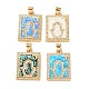 Латунные микропаве прозрачные подвески с фианитом KK-S048-03G-1