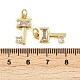 Латунные микро проложить кубического циркония подвески KK-S526-51G-3