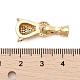 Латунные микро проложить кубического циркония раз за застежками KK-C075-05G-3