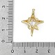 Латунные микропаве прозрачные подвески с фианитом KK-Z078-30G-3