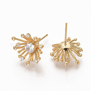 Серьги-гвоздики из циркония ZIRC-Q021-079G-NF