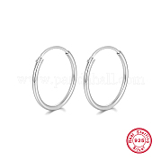 925 серьги-кольца Huggie Hoop из стерлингового серебра с родиевым покрытием HA9525-07