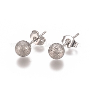 Серьги-гвоздики из нержавеющей стали 304 EJEW-L215-58D-P