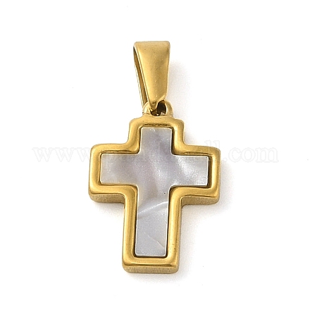 Подвески из смолы с имитацией белых ракушек STAS-R229-10B-G-1