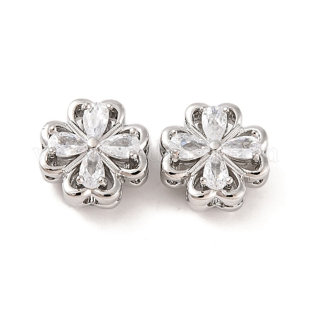 Латунные микропаве из прозрачного кубического циркония KK-S389-21P-1
