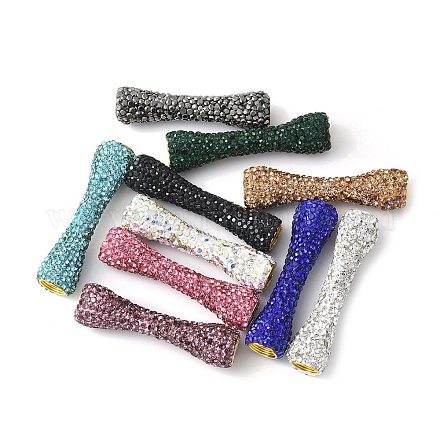 Латунные бусины из стразов и глины KK-P305-10G-1