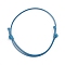 Korean Waxed Polyester Cord Bracelet Making, Marine Blue, Adjustable Diameter: 40~70mm