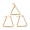 304 Stainless Steel Jewelry Sets, Hoop Earrings and Pendants, Triangle, Golden, Hoop Earrings: 27x22x2mm, Pin: 0.6x1mm, Pendant: 26.5x22x2mm, Hole: 6x3mm