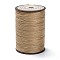 Round Waxed Polyester Thread String, Micro Macrame Cord, Twisted Cord, for Leather Sewing Stitching, Tan, 0.55mm, about 131.23 yards(120m)/roll