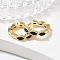 Brass Micro Pave Cubic Zirconia Huggie Hoop Earrings, Long-Lasting Plated, Horse Eye, Black, Real 18K Gold Plated, 13.5x15.5x3mm, Pin: 0.8mm