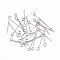 Tarnish Resistant 304 Stainless Steel Eye Pins, Stainless Steel Color, 19.5~20mm, Hole: 2mm, Pin: 0.5mm