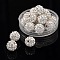 Pave Disco Ball Beads, Polymer Clay Rhinestone Beads, Round, PP13(1.9~2mm), 6 Rows Rhinestone, 10mm, Hole: 1.5mm, Crystal, PP13(1.9~2mm), 6 Rows Rhinestone, 10mm, Hole: 1.5mm