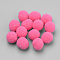 DIY Doll Craft, Polyester Pom Pom Ball, Round, Deep Pink, 14~15mm