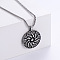 Vintage Punk Hip-hop Stainless Steel Sun God Pendant Necklaces for Men, Stainless Steel Color